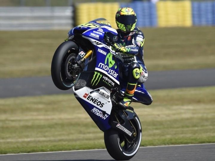 Valentino Rossi wheelie