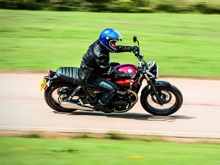 Triumph Street Twin Riding